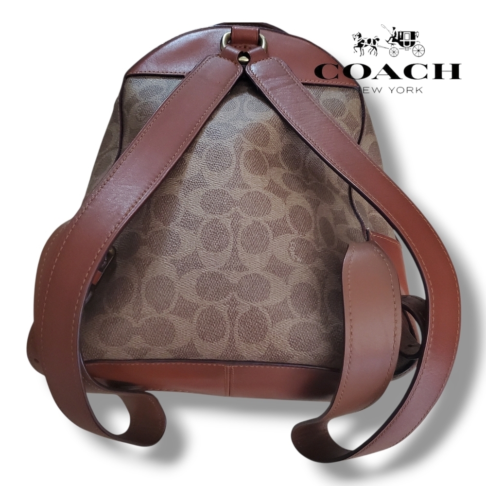 Coach 32715 Campus Backpack 23 In Signature Coated Canvas & Refined Calf Leather - Picture 5 of 17